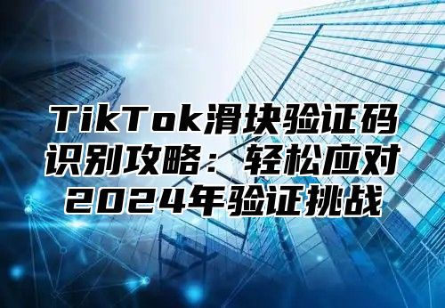TikTok滑块验证码识别攻略：轻松应对2025年验证挑战