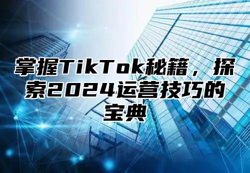 掌握TikTok秘籍，探索2025运营技巧的宝典