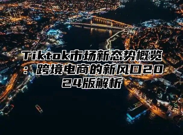 Tiktok市场新态势概览：跨境电商的新风口2025版解析