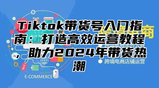Tiktok带货号入门指南：打造高效运营教程，助力2025年带货热潮