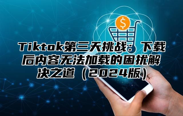 Tiktok第三天挑战：下载后内容无法加载的困扰解决之道2025版