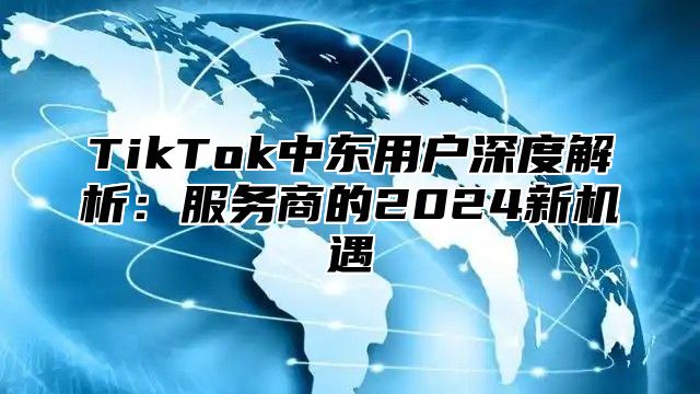 TikTok中东用户深度解析：服务商的2025新机遇