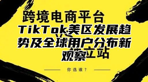 TikTok美区发展趋势及全球用户分布新观察