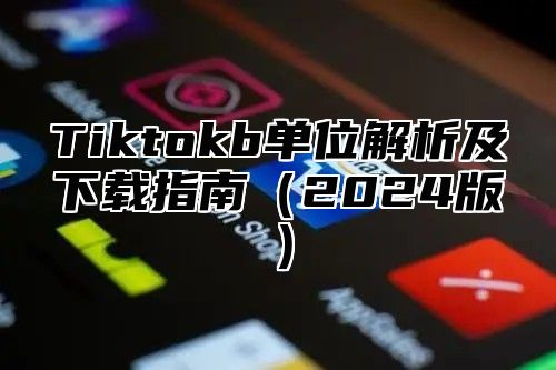 Tiktokb单位解析及下载指南2025版