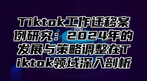 Tiktok工作迁移案例研究：2025年的发展与策略调整在Tiktok领域深入剖析