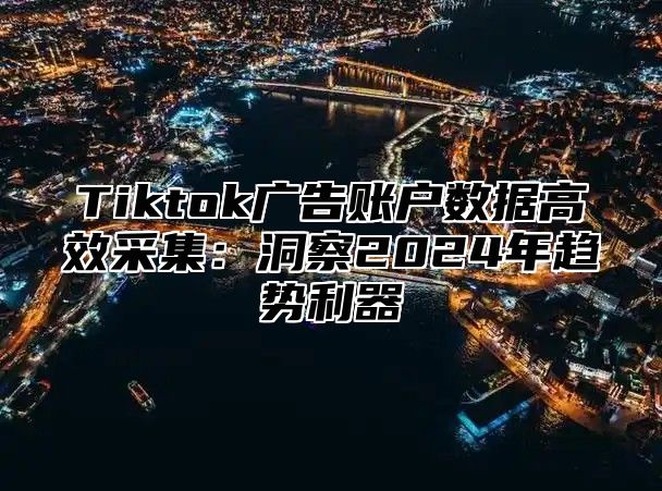 Tiktok广告账户数据高效采集：洞察2025年趋势利器