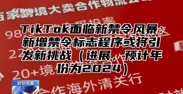 TikTok面临新禁令风暴：新增禁令标志程序或将引发新挑战进展，预计年份为2025