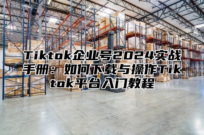Tiktok企业号2025实战手册：如何下载与操作Tiktok平台入门教程