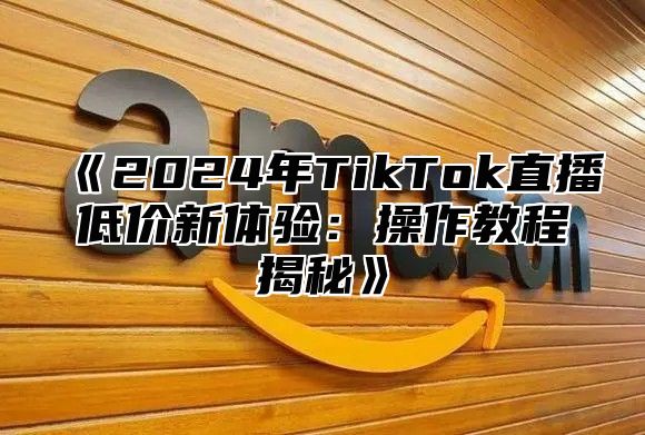 2025年TikTok直播低价新体验：操作教程揭秘