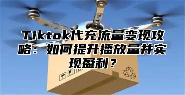 Tiktok代充流量变现攻略：如何提升播放量并实现盈利？