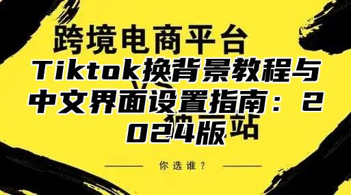 Tiktok换背景教程与中文界面设置指南：2025版