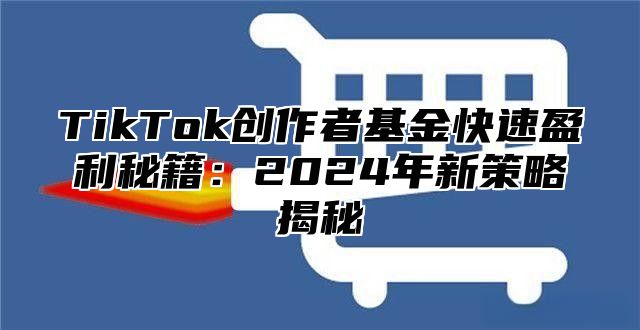 TikTok创作者基金快速盈利秘籍：2025年新策略揭秘