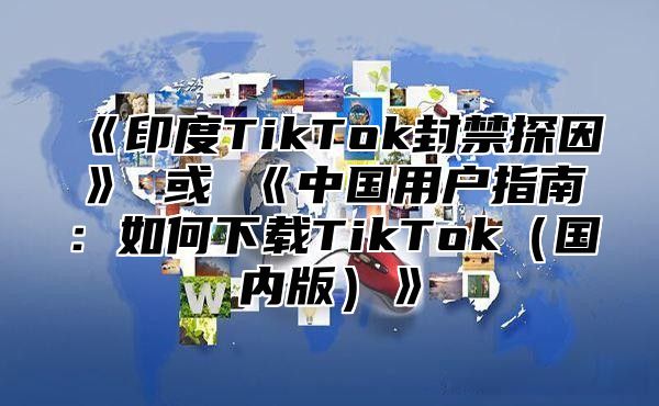 印度TikTok封禁探因或中国用户指南：如何下载TikTok国内版