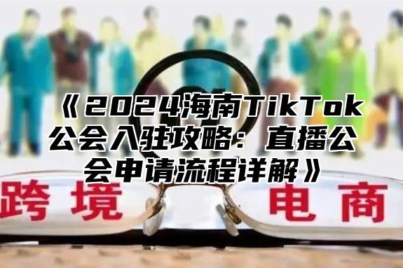 2025海南TikTok公会入驻攻略：直播公会申请流程详解