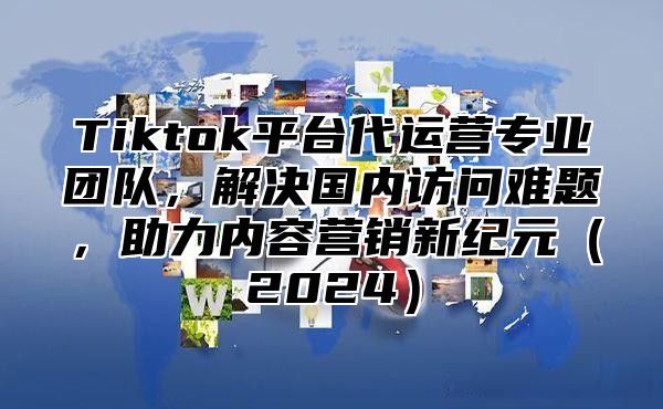 Tiktok平台代运营专业团队，解决国内访问难题，助力内容营销新纪元2025