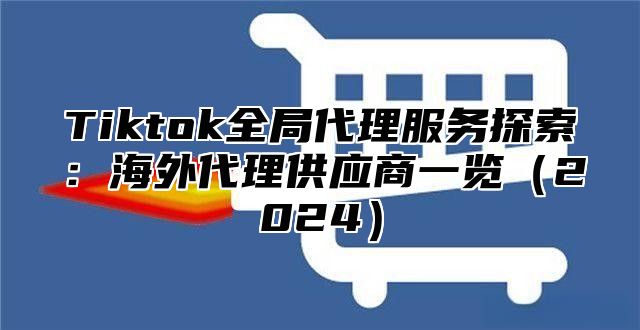 Tiktok全局代理服务探索：海外代理供应商一览2025