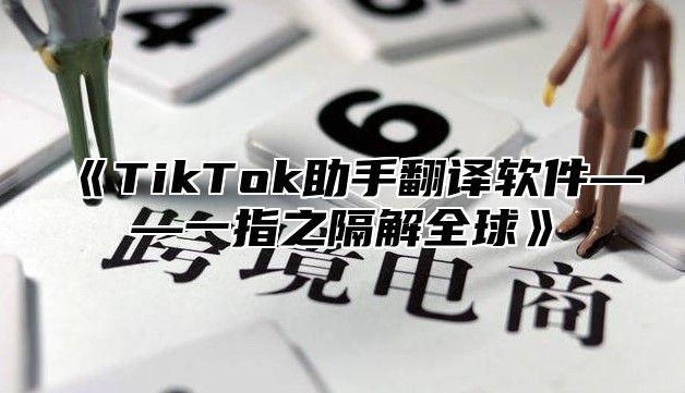TikTok助手翻译软件——一指之隔解全球