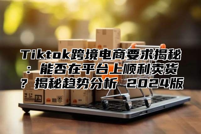 Tiktok跨境电商要求揭秘：能否在平台上顺利卖货？揭秘趋势分析 2025版