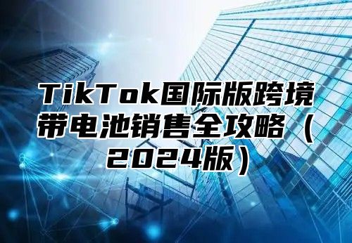 TikTok国际版跨境带电池销售全攻略2025版