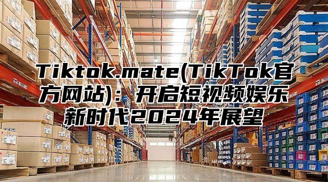 Tiktok.mate(TikTok官方网站)：开启短视频娱乐新时代2025年展望