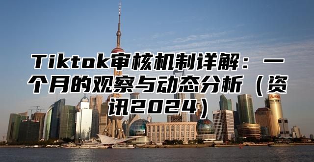Tiktok审核机制详解：一个月的观察与动态分析资讯2025