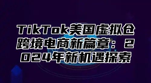 TikTok美国虚拟仓跨境电商新篇章：2025年新机遇探索