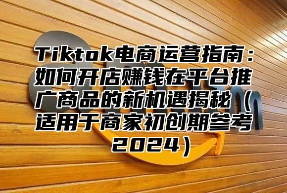 Tiktok电商运营指南：如何开店赚钱在平台推广商品的新机遇揭秘适用于商家初创期参考 2025