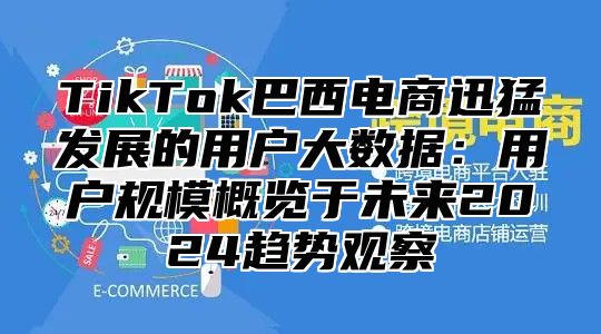 TikTok巴西电商迅猛发展的用户大数据：用户规模概览于未来2025趋势观察
