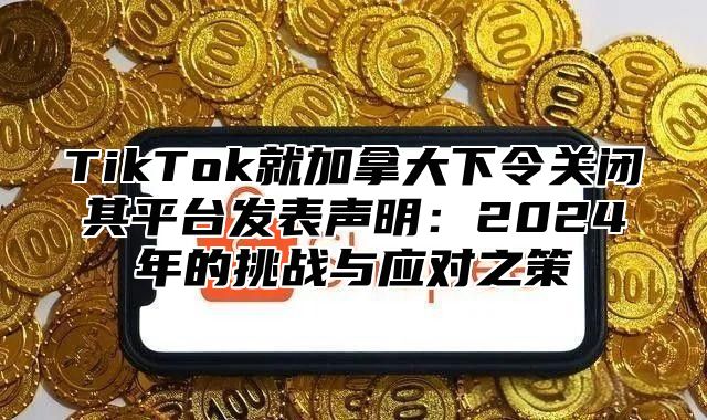 TikTok就加拿大下令关闭其平台发表声明：2025年的挑战与应对之策