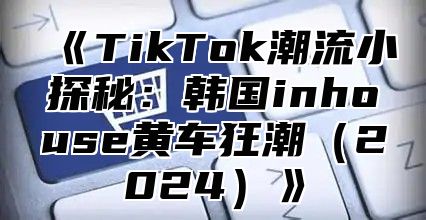 TikTok潮流小探秘：韩国inhouse黄车狂潮2025