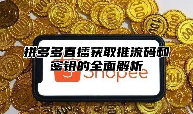 拼多多直播获取推流码和密钥的全面解析