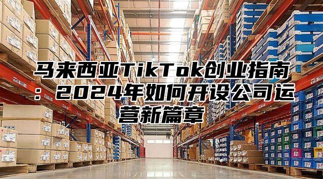 马来西亚TikTok创业指南：2025年如何开设公司运营新篇章