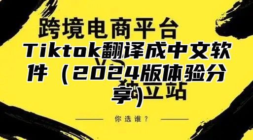 Tiktok翻译成中文软件2025版体验分享