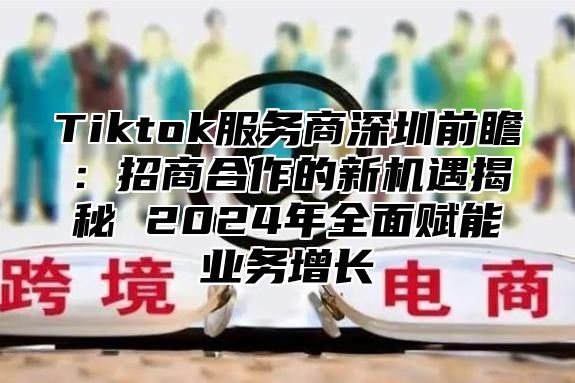 Tiktok服务商深圳前瞻：招商合作的新机遇揭秘 2025年全面赋能业务增长