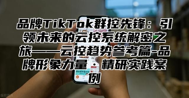 品牌TikTok群控先锋：引领未来的云控系统解密之旅——云控趋势参考篇-品牌形象力量·精研实践案例