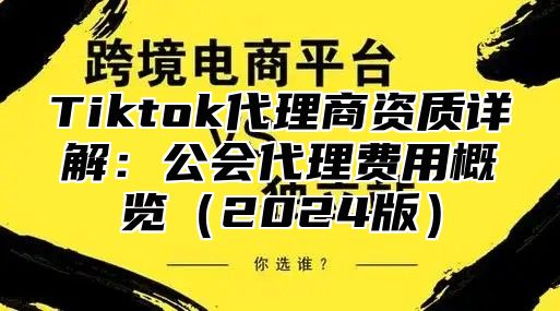 Tiktok代理商资质详解：公会代理费用概览2025版