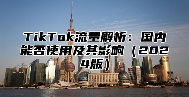 TikTok流量解析：国内能否使用及其影响2025版