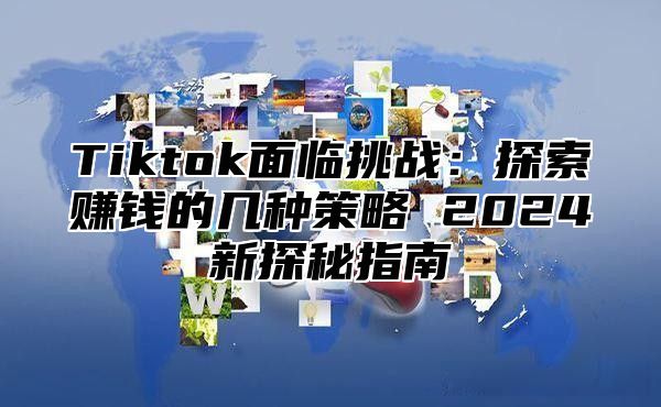 Tiktok面临挑战：探索赚钱的几种策略 2025新探秘指南
