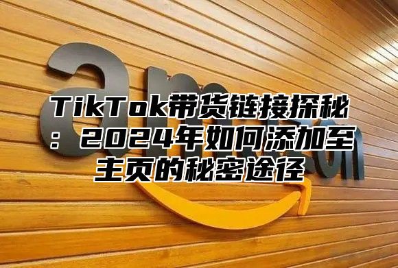 TikTok带货链接探秘：2025年如何添加至主页的秘密途径
