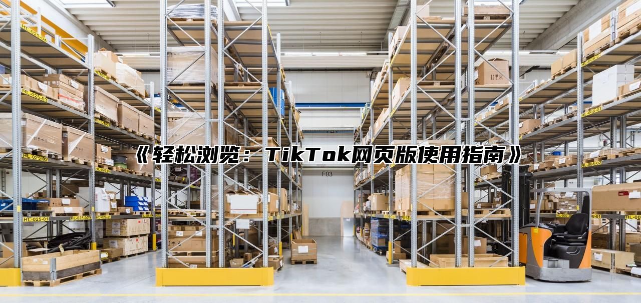 轻松浏览：TikTok网页版使用指南