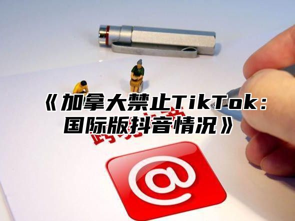 加拿大禁止TikTok：国际版抖音情况