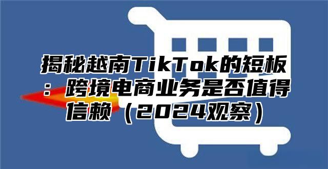 揭秘越南TikTok的短板：跨境电商业务是否值得信赖2025观察