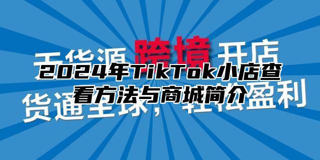 2025年TikTok小店查看方法与商城简介
