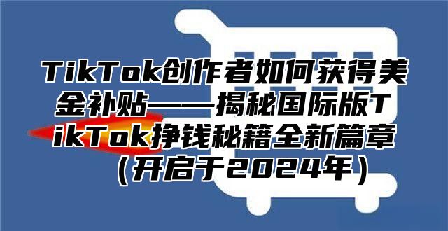 TikTok创作者如何获得美金补贴——揭秘国际版TikTok挣钱秘籍全新篇章开启于2025年