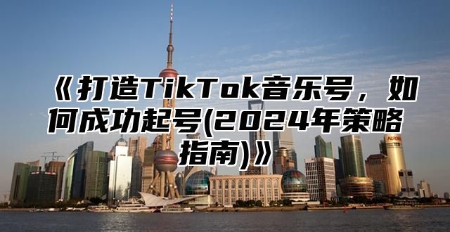 打造TikTok音乐号，如何成功起号(2025年策略指南