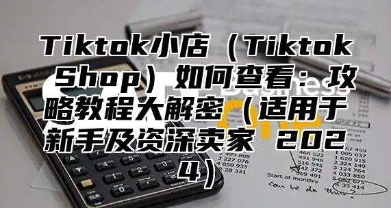 Tiktok小店Tiktok Shop如何查看：攻略教程大解密适用于新手及资深卖家 2025