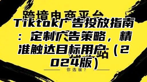 Tiktok广告投放指南：定制广告策略，精准触达目标用户2025版