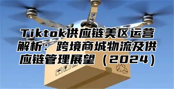 Tiktok供应链美区运营解析：跨境商城物流及供应链管理展望2025
