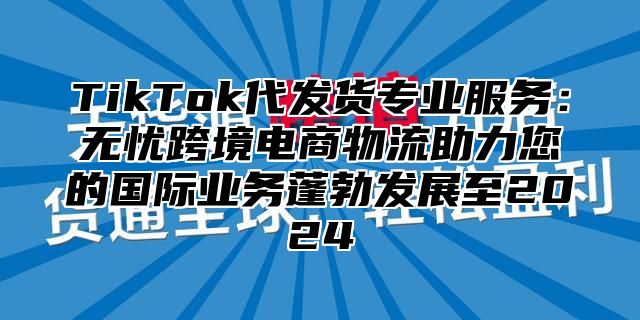 TikTok代发货专业服务：无忧跨境电商物流助力您的国际业务蓬勃发展至2025