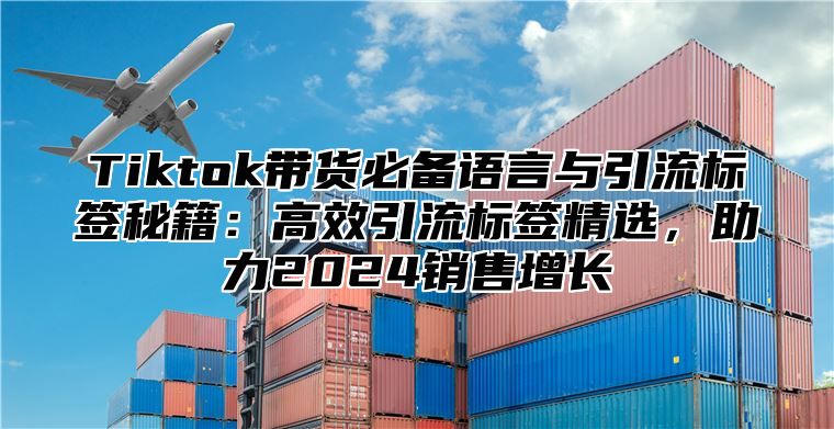 Tiktok带货必备语言与引流标签秘籍：高效引流标签精选，助力2025销售增长